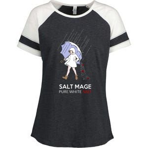 Salt Mage Pure White Salt Enza Ladies Jersey Colorblock Tee