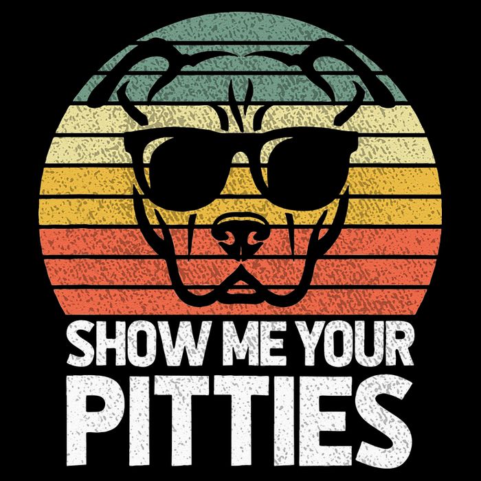 Show Me Pitties Retro Pitbull Pitty Dog Lover Owner Vintage Doggie Tank