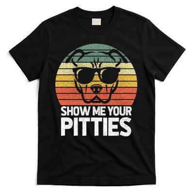 Show Me Pitties Retro Pitbull Pitty Dog Lover Owner Vintage T-Shirt