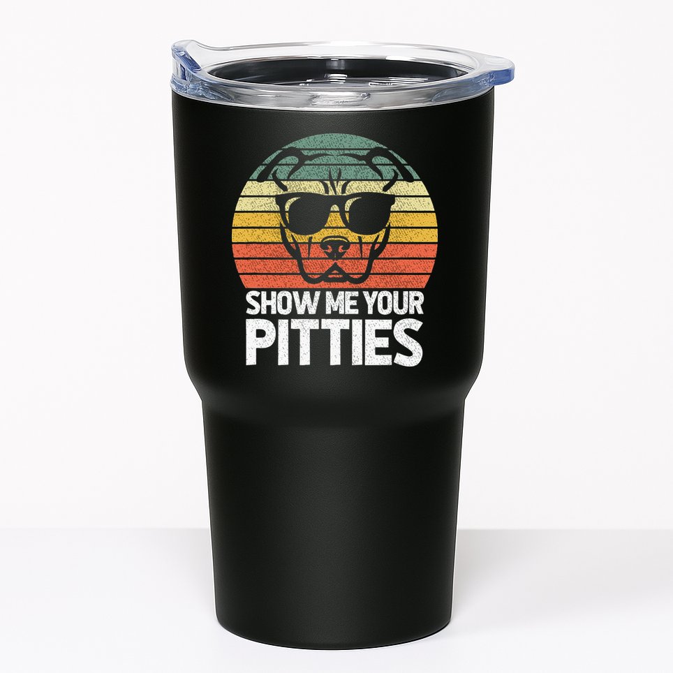 Show Me Pitties Retro Pitbull Pitty Dog Lover Owner Vintage Tumbler