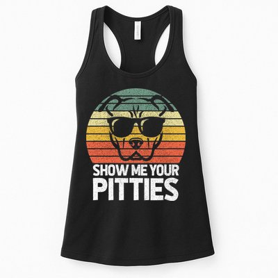 Show Me Pitties Retro Pitbull Pitty Dog Lover Owner Vintage Womens Tank Top