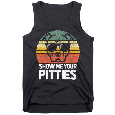 Show Me Pitties Retro Pitbull Pitty Dog Lover Owner Vintage Tank Top