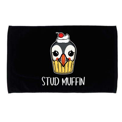 Stud Muffin Puffin Pun Best Pastries Birds Cute Gift Microfiber Hand Towel