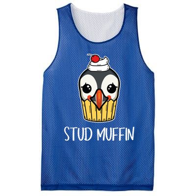 Stud Muffin Puffin Pun Best Pastries Birds Cute Gift Mesh Reversible Basketball Jersey Tank