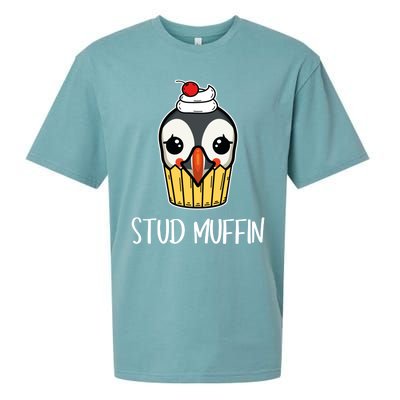 Stud Muffin Puffin Pun Best Pastries Birds Cute Gift Sueded Cloud Jersey T-Shirt