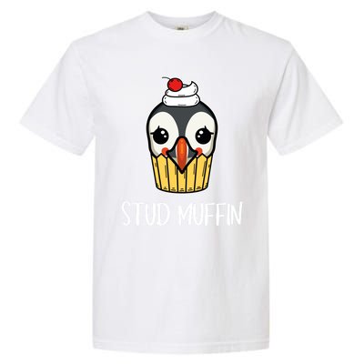 Stud Muffin Puffin Pun Best Pastries Birds Cute Gift Garment-Dyed Heavyweight T-Shirt