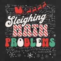 Sleighing Math Problems  Funny Christmas Math Teacher Santa  Adult Drive Performance Visor
