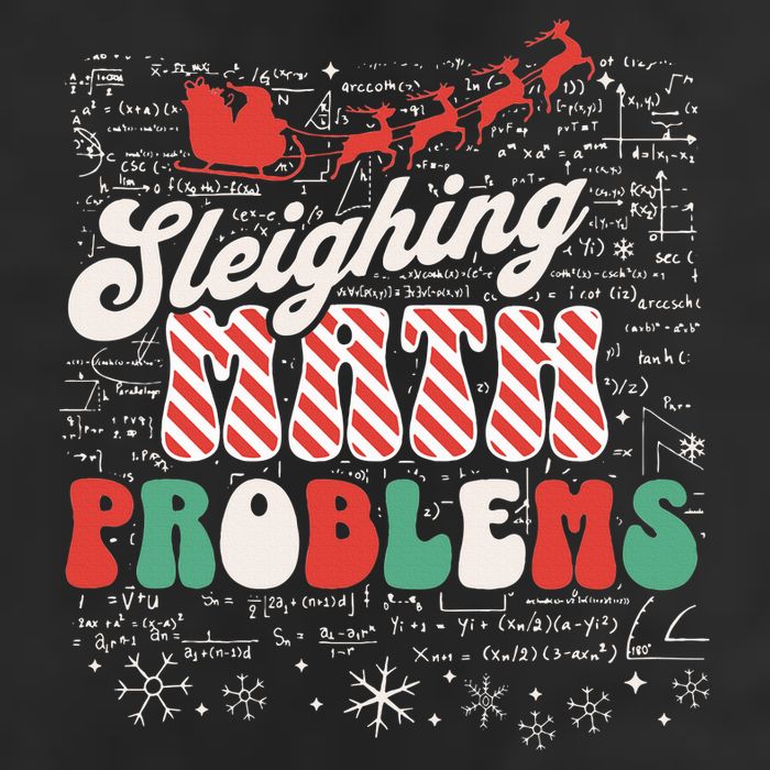 Sleighing Math Problems  Funny Christmas Math Teacher Santa  Adult Drive Performance Visor