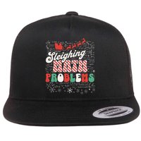 Sleighing Math Problems  Funny Christmas Math Teacher Santa  Flatbill Hat