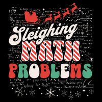 Sleighing Math Problems  Funny Christmas Math Teacher Santa  Flatbill Hat