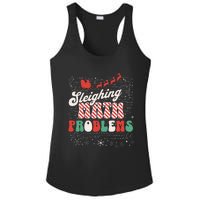 Sleighing Math Problems  Funny Christmas Math Teacher Santa  Ladies PosiCharge Competitor Racerback Tank