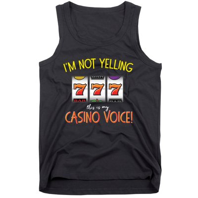 Slot Machine Player Funny Saying Quote Casino Graphic Tank Top