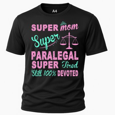 Super Mom Paralegal Super Tired Cooling Performance Crew T-Shirt