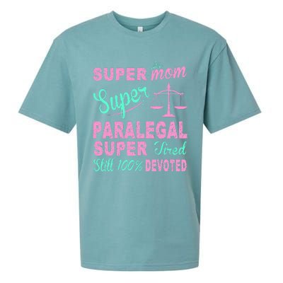 Super Mom Paralegal Super Tired Sueded Cloud Jersey T-Shirt