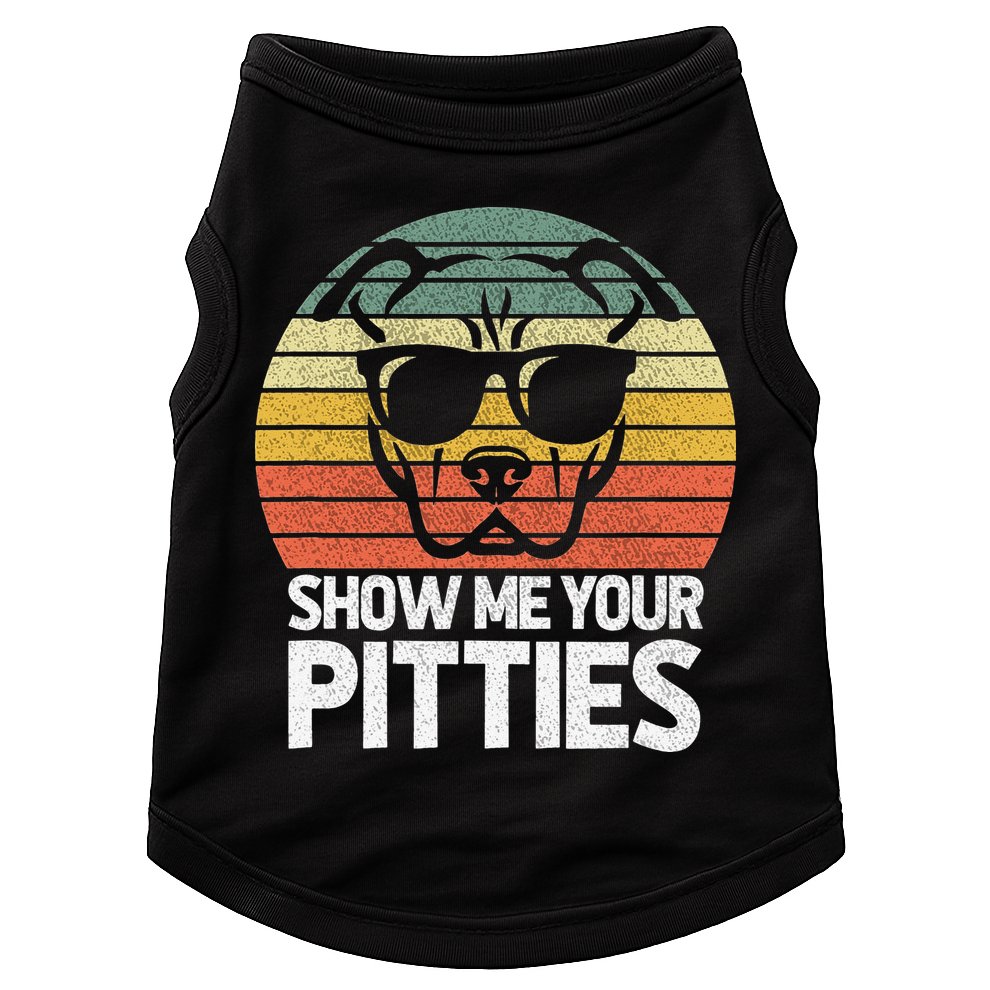 Show Me Pitties Retro Pitbull Pitty Dog Lover Owner Vintage Doggie Tank