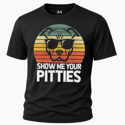 Show Me Pitties Retro Pitbull Pitty Dog Lover Owner Vintage Performance Shirt