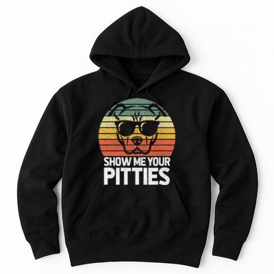 Show Me Pitties Retro Pitbull Pitty Dog Lover Owner Vintage Hoodie