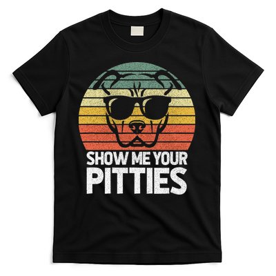 Show Me Pitties Retro Pitbull Pitty Dog Lover Owner Vintage T-Shirt