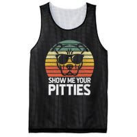 Show Me Pitties Retro Pitbull Pitty Dog Lover Owner Vintage Mesh Reversible Basketball Jersey Tank