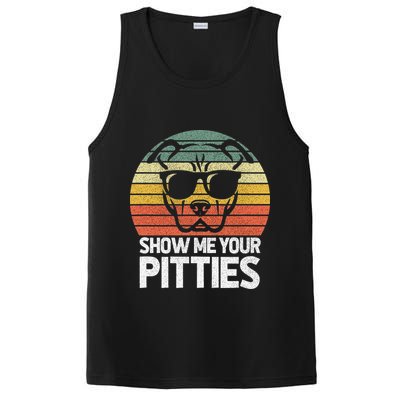 Show Me Pitties Retro Pitbull Pitty Dog Lover Owner Vintage PosiCharge Competitor Tank