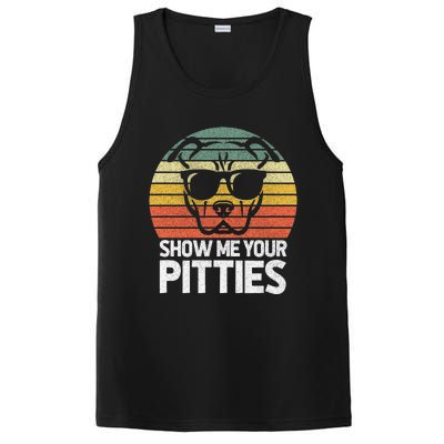 Show Me Pitties Retro Pitbull Pitty Dog Lover Owner Vintage PosiCharge Competitor Tank