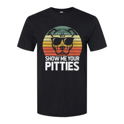 Show Me Pitties Retro Pitbull Pitty Dog Lover Owner Vintage Softstyle CVC T-Shirt