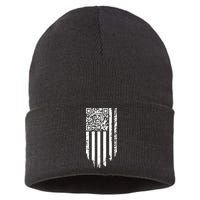Scan Me President Trump Dancing Code American Flag Sustainable Knit Beanie