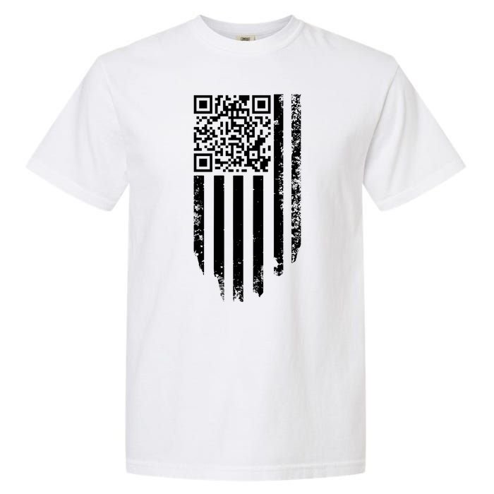 Scan Me President Trump Dancing Code American Flag Garment-Dyed Heavyweight T-Shirt