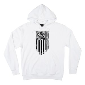 Scan Me President Trump Dancing Code American Flag Hoodie