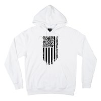 Scan Me President Trump Dancing Code American Flag Hoodie