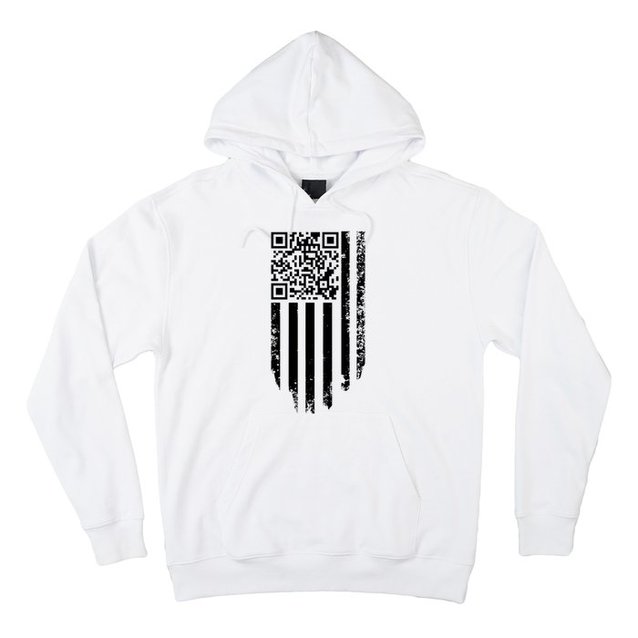 Scan Me President Trump Dancing Code American Flag Hoodie