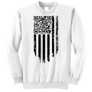 Scan Me President Trump Dancing Code American Flag Sweatshirt