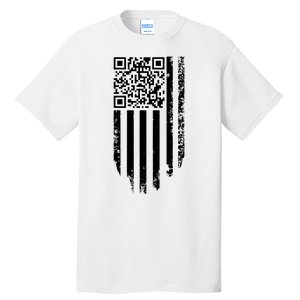 Scan Me President Trump Dancing Code American Flag Tall T-Shirt