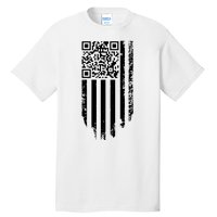 Scan Me President Trump Dancing Code American Flag Tall T-Shirt