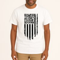 Scan Me President Trump Dancing Code American Flag Tall T-Shirt
