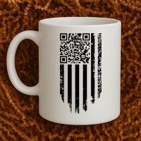 Scan Me President Trump Dancing Code American Flag Mug