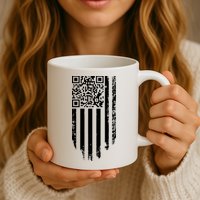 Scan Me President Trump Dancing Code American Flag Mug