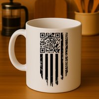 Scan Me President Trump Dancing Code American Flag Mug
