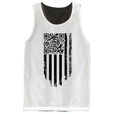 Scan Me President Trump Dancing Code American Flag Mesh Reversible Basketball Jersey Tank