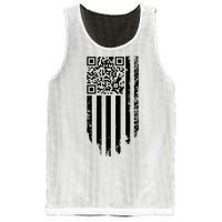 Scan Me President Trump Dancing Code American Flag Mesh Reversible Basketball Jersey Tank