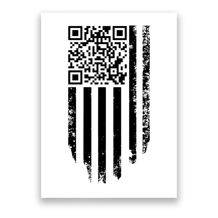 Scan Me President Trump Dancing Code American Flag Poster