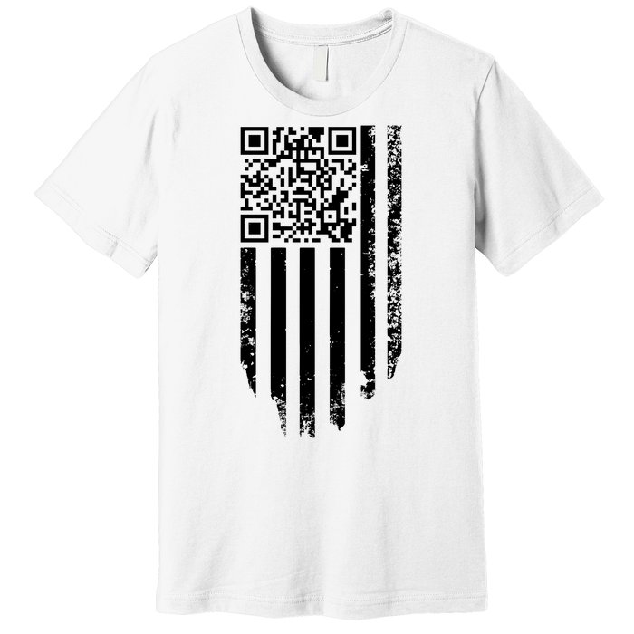 Scan Me President Trump Dancing Code American Flag Premium T-Shirt