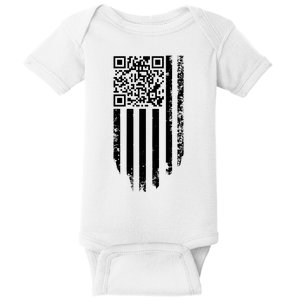 Scan Me President Trump Dancing Code American Flag Baby Bodysuit