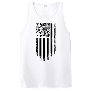 Scan Me President Trump Dancing Code American Flag PosiCharge Competitor Tank