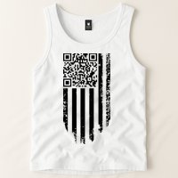 Scan Me President Trump Dancing Code American Flag Tank Top