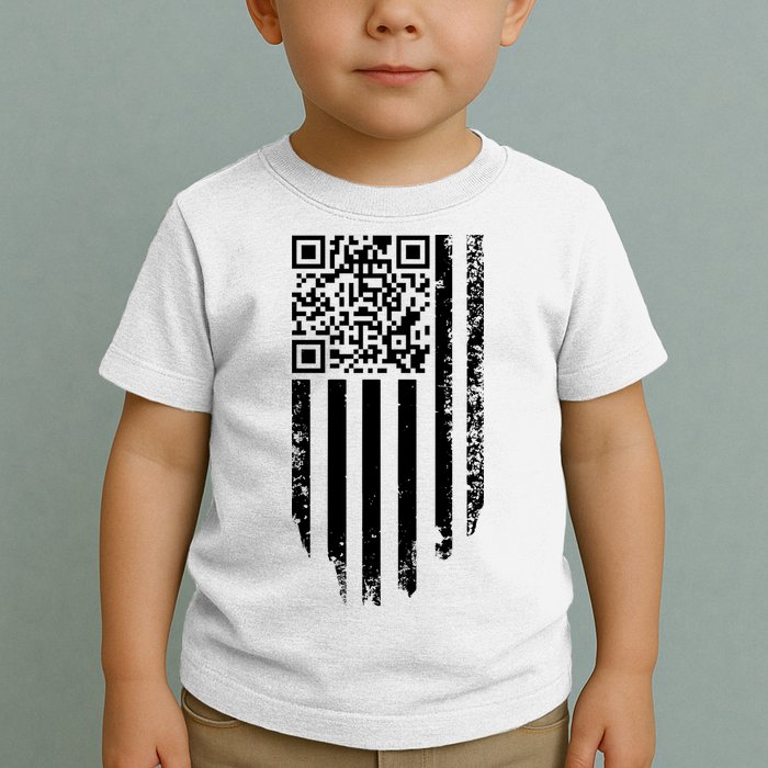 Scan Me President Trump Dancing Code American Flag Toddler T-Shirt