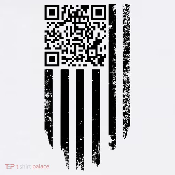 Scan Me President Trump Dancing Code American Flag Kids T-Shirt