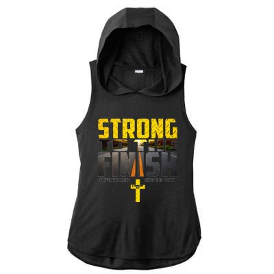 Superstition Mountains Phoenix Arizona Hiking Ladies PosiCharge Tri-Blend Wicking Draft Hoodie Tank