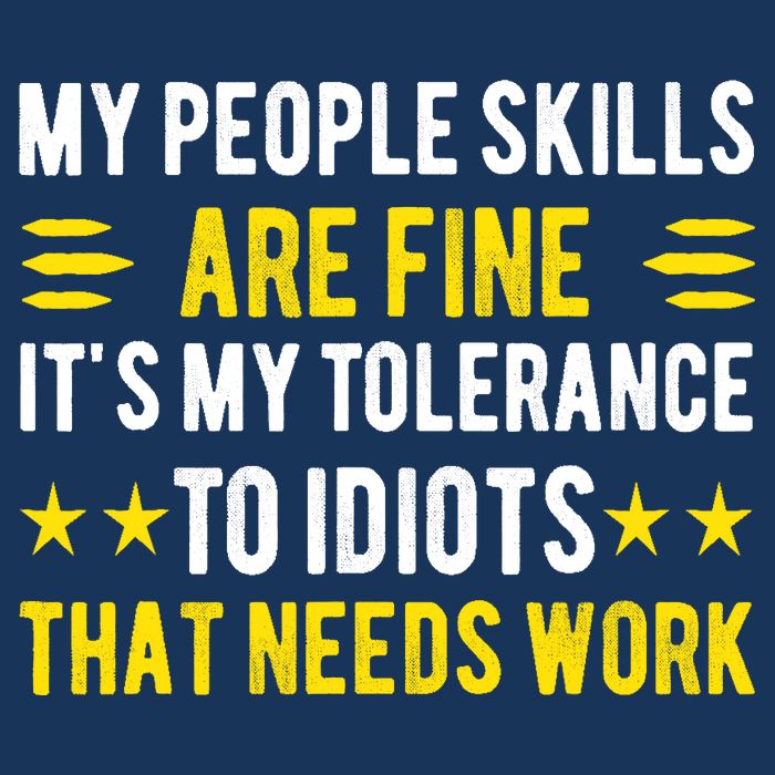 Sarcasm My People Skills Are Fine Funny Sarcastic Pom Pom 12in Knit Beanie