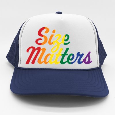 Size Matters Pride Rainbow Trucker Hat